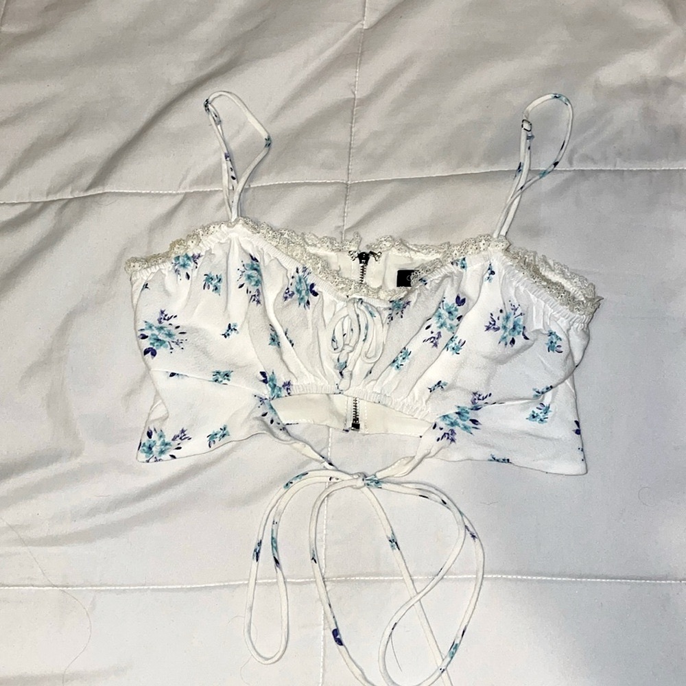 White Cami crop top